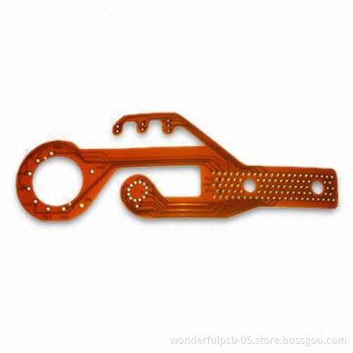 Flexible PCB with 1.0mm Polymide Material, 0.5 to 7.0oz Copper and Immersion Gold Finish